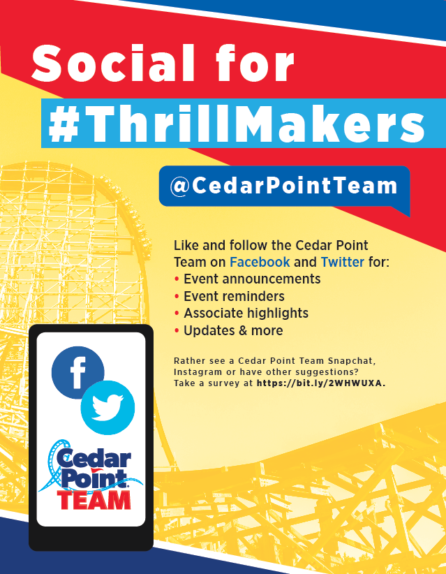 Cedar Point Team Social Flyer